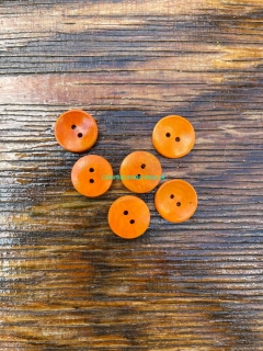 Drevený dekoračný gombík 20 mm - oranžová
