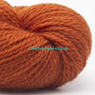 British Blue Wool Fingering - Burnt Orange 05