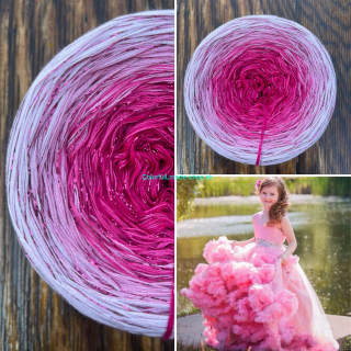 Limited Edition No.57 - 4-nitka 400g/1500m + glitter pink