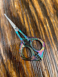 Nožnice odstrihávacie  - páv 12,5 cm - rainbow