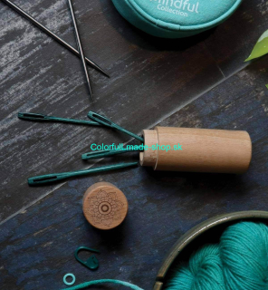 KnitPro Mindful - Teal Wooden Darning Needles - sada