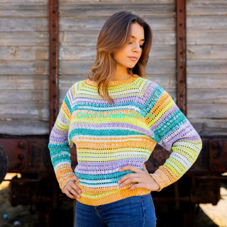 Spring Long Sleeved Sweater - english pattern PDF download