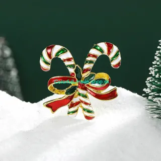 Brošňa vianočná - candies