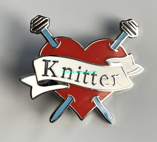 Brošňa / odznak - knitter
