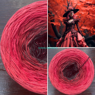 Limited Edition No.121 - 4-nitka 400g/1500m + glitter rot