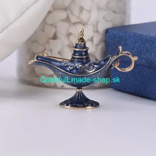 Brošňa Aladinova lampa - modrá