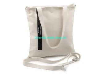 Textilná taška / crossbody bavlnená 33x38 cm - ražná svetlá