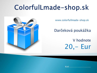 Darčeková poukážka 20 eur