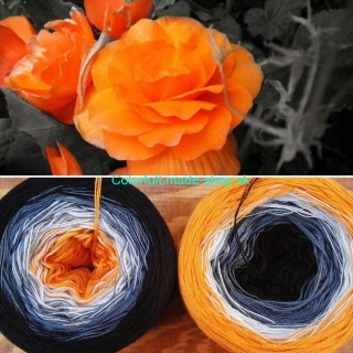 Oranžová Ruža 3-nitka 200g/1000m Orange Rose